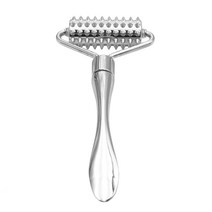 턱살 얼굴붓기빼는법 옆광대 얼굴비대칭 페이스롤러 얼굴마사지기구 얼굴경락기구 리프팅 괄사 아연 합금 롤러 페이스 리프트 타이트닝 뷰티 마사지 페이셜 호빙 메탈 더블 헤드 다기능 스킨, 1개, 01-A