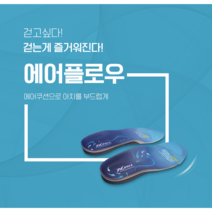 엑스솔 에어플로우 특허 기능성 신발 깔창 족저근막염 키높이 평발 교정 자세 군화, 270mm