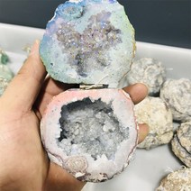 도자기 석등 돌절구멕시코 천연 푸른 피부 마노 보물 분지 동굴 석영 크리스탈 Reiki 치유 홈 인테리어 미, 01 1pc