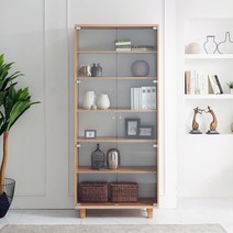 일송가구 1900 쿠키 강화유리 장식장 진열장, 600_오크