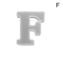 큰편지 실리콘 금형 대문자 수지 장식 에폭시 홈 생일 Diy 웨딩 파티 공예 L N7u5, 06 F Transparent