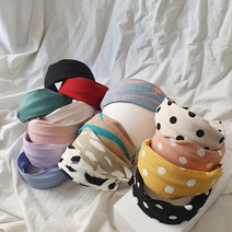 린넨 넓은 헤어밴드 와이드머리띠