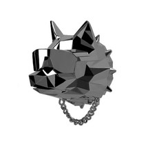 쓰리나인 차량용 방향제 힙한늑대 불독 프리미엄 디퓨저(본체+향2P), 골드, 시트러스 그린