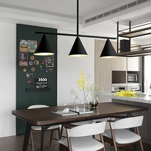 더엘이디 소피아 3등 식탁등 포인트등 (펜던트 KC인증), 블랙(볼램프3개포함/노란빛)