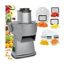 4 in 1 Electic 야채 다지기 다기능 푸드 커터 및 슬라이서 만돌린 슬라이서 치즈 강판 110V 멀티 블레이드 프렌치 프라이 채소 다이서 스크루 드라이버 포함 절단 방지