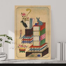 신사임당 신윤복 전통 민화 풍수 한국 전통 민속화 풍속화 인테리어 학교 교실 교육 액자, 27.책거리2