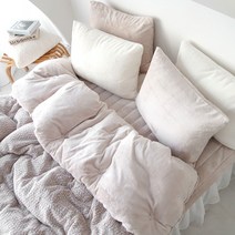베이직톤 폴라베어 프리미엄 라셀 10mm 발염 극세사이불 풀세트 이불+침대패드+베개커버
