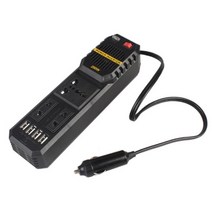 태양광인버터 300w 자동차 dc 12v ac 220v 변환기 콘센트 4 usb 고속 충전 소켓 전원 어댑터 전원 공급 장치, 200w 5m 케이블