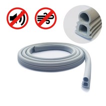 씽씽용품 현관문가스켓 윈드키퍼현관문 모텔 빌라 아파트 현관문 도어패킹 방음 방풍 고무 도어패킹 그레이 2.04M 3개 1세트 미세먼지차단 틈새바람막이, 2set