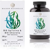 클렌주스 디톡스 몸속독소 제거 배출 MAISON NATURELLE 스피루리나 클로렐라 믹스 펠릿500개 1일 량당 2400mg 조류 조류가 함유된 고함량 u2013 바이오, 500개입(1팩)