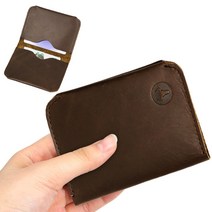 여자 남자 천연 소가죽 슬림 카드지갑 아빠 엄마 빈티지 클래식 리얼 가죽 카드지갑 선물