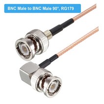 RG179 케이블 75 Ohm BNC 남성 직각 플러그 커넥터 어댑터 비디오 카메라 SDI 캠코더 HD-SDI/3G-SDI/4K/8K, 02 BNC M to BNC M90_21 12M