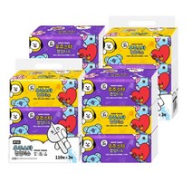 BT21 우주스타 팝업티슈 3겹 110매 x 3p 세트, 4세트