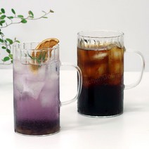 오셔링 링클 홈카페 내열유리컵 플리츠컵, 2개, 오셔링 머그500ml