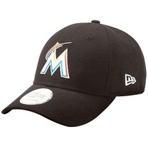 New Era MLB The League Miami Marlins Home 9Forty 조절 가능한 모자 4415253506