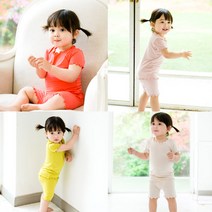 유아동 여름 인견내복 배냇베이비 반팔셔링실내복