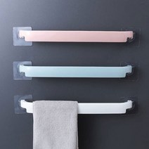 지니홀딩스 접착식 다용도 수건걸이 행주걸이 고무장갑걸이, 1개, 핑크