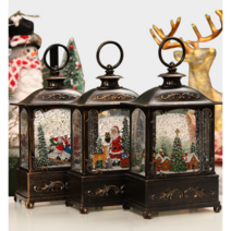 [얼리버드특가] 스퀘어 랜턴 워터볼 오르골 스노우볼 무드등 (11/1일 부터 순차배송), 구유