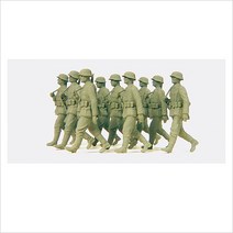 Preiser 64009 디오라마 미니어처 미도색 2차대전 행군하는 독일군 9명 세트 사람 피규어 모형 1:35 사이즈
