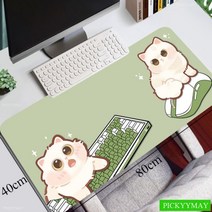 범퍼 침대 패드 아기 가드 토퍼 귀여운 고양이 마우스 게이머 대형 게임용 XXL 매트 키보드 데스크 컴퓨터 노트북용, [09] 400x800x3mm, [09] Matcha Cat