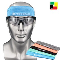 FEED&RATE 스포츠 헤어밴드 마라톤 트레일러닝 울트라마라톤 땀흘림방지 헤드밴드, 스카이블루