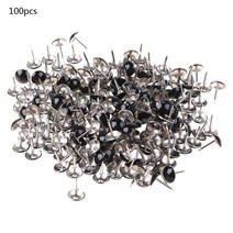 100pcs 골동품 황동 실내 장식 손톱 가구 압정 푸시 핀 하드웨어 장식, 검은 색 페인트