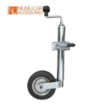 캠핑카 부품 유럽 유형 탑 윈드 트레일러 잭 자키 휠 RV 스탠드 클램프 48MM 튜브 캡 150KG 캐러밴 액세서, 한개옵션0