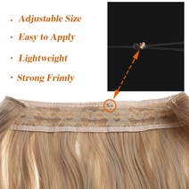 Synthetic Natural Synthetic Halo Hair Extensions No Clip In Artificial Fake Ombre Blonde Brown Black, [21] YX02103