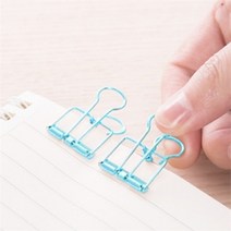 셀러허브 생활리빙 필오피스 더블 클립 6p세트(블루)