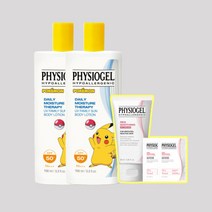 피지오겔 DMT UV 패밀리 선로션 (포켓몬 피카츄) 100ml (SPF 50+ PA+++) 2개 + AI 마스크 AI크림 30ml 유기자차 SPF PA+++ 291862, 피카츄선로션2개 +2종증정