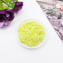 큐티 장미 비즈 팔찌 반지 공예 악세사리 만들기 재료, 옐로우