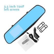 룸미터 센터미러자동차 dvr 카메라 4.3 인치 풀 hd 1080p 자동차 데이터 레코더 백미러 대시 디지털 비디오 레코더 듀얼 렌즈 캠코더, 1-3.5인치 한 화면