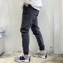 라운지21 남자 데일리 밴딩 스판 입술 포켓 카고 조거팬츠