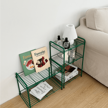컬러 철제선반 욕실 주방 매쉬 미니팬트리 2단 3단, 화이트, 2단 철제선반