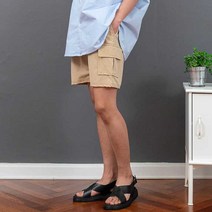 데일트 남자 빅사이즈 밴딩 스판 카고 반바지