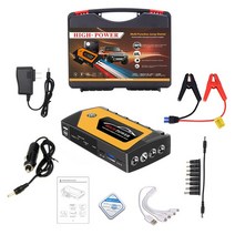 점프스타터 점프스타트휴대용 18000mAh 12V 자동차 점프 스타터 보조베터리 비상 충전기 안전 다기능 캠핑, 01 yellow