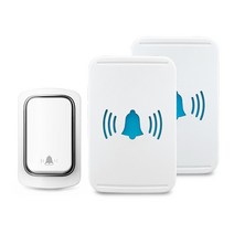 Tuya-스마트 초인종 와이파이 무선 도어벨 자체 전원 버튼 방수 차임 스마트 라이프 컨, 03 1Button 2Receiver, 01 미국