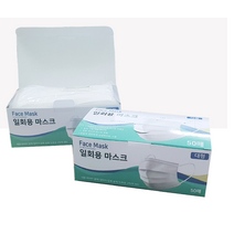 일회용 덴탈 마스크 대형 50매 포장 3중필터, 블루50매