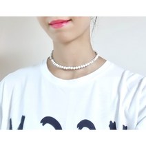 포인트 초커목걸이 원석 비즈목걸이 갑상선목걸이