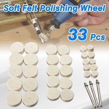 드러멜 드라멜 찌선반 33 개대 132530mm 소프트 펠트 버핑 휠 걸레 패드 세트 화합물 dremel 로터리 연마 도구 앵글 그라인더 액세서리, 없음