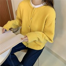 데일리 여성 기본 가디건 니트 간절기