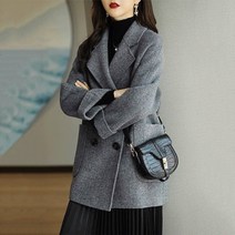 헤링본코트 겨울 여성 코트 자켓 여성 의류 2022