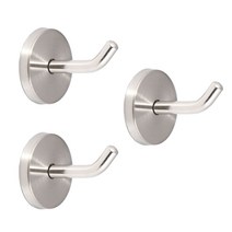 벽옷걸이 벽면 후크 돌출걸이 세트 피스고정형, 실버  소 50mm(3개)