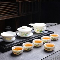 차판 다도 수제 세라믹 두꺼운 화상 방지 중국 차 가정용 환대, 7.Picture Style