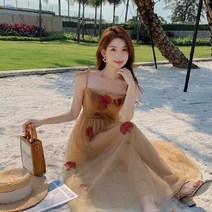 하와이 원피스 티 나시 세트 여름 인견 롱 미니 블라우스 시원한 하와이안 해변룩 민소매 뷔스티에