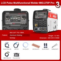 스팟용접 ANDELI220V MIG 용접기 LED 스크린 더블 펄스 lig Lift MMA 알루미늄 DC 반자동, 03 Package 3