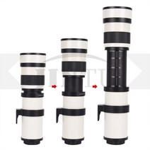 JINTU-420-800mm HD 망원 줌 수동 렌즈 F/8.3-F16 T2 어댑터 캐논 호환 니콘 SLR 펜탁스 소니 호환NEX M4/3 카메라 화이트, [05] Fuji