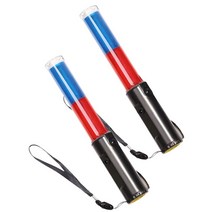 LED 신호봉 전자 호루라기 지시봉 호각 싸이렌 경광봉 안전 경찰 교통 지팡이 3 모드 제어 빨간색 파란색 L, 03 White, 1개