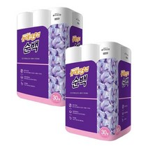 물에잘녹는 두루마리휴지 미래생활 순백 화장지 30롤 2팩 먼지없는 비데용 코스트코 홈쇼핑, 상세페이지 참조