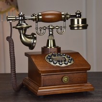 클래식전화기, C(버튼식) 빨간나무색